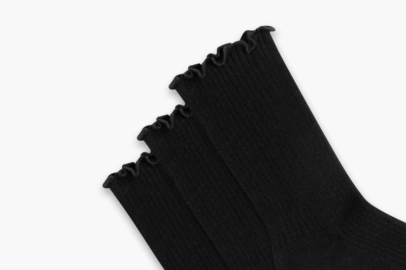 The Ruffle Rib Quarter Sock