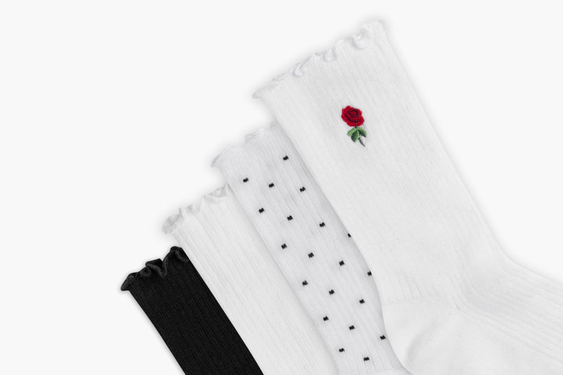 The Ruffle Rib Quarter Sock
