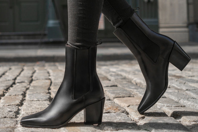 Women's Soho High Heel Chelsea Boot In Black Leather - Thursday