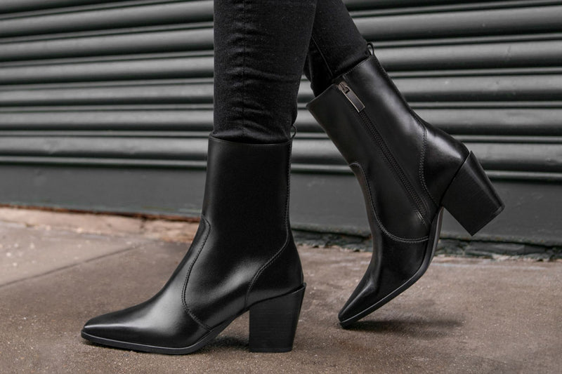 Leather ankle boot Black IDE BOOTIE | AGL