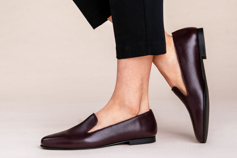 Women's Eden Slip-On Loafer in Burgundy Leather - Thursday Women's Eden Slip-On Loafer in Burgundy Leather - Thursday