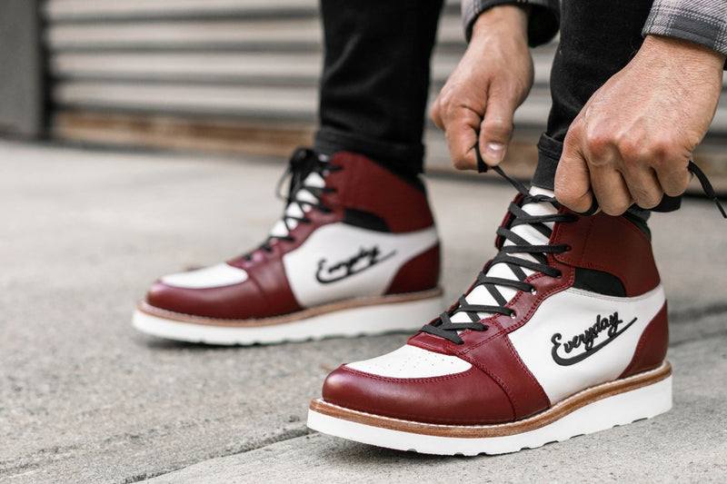 Men's Showtime Boot In Red Black 'Toro' Leather Thursday