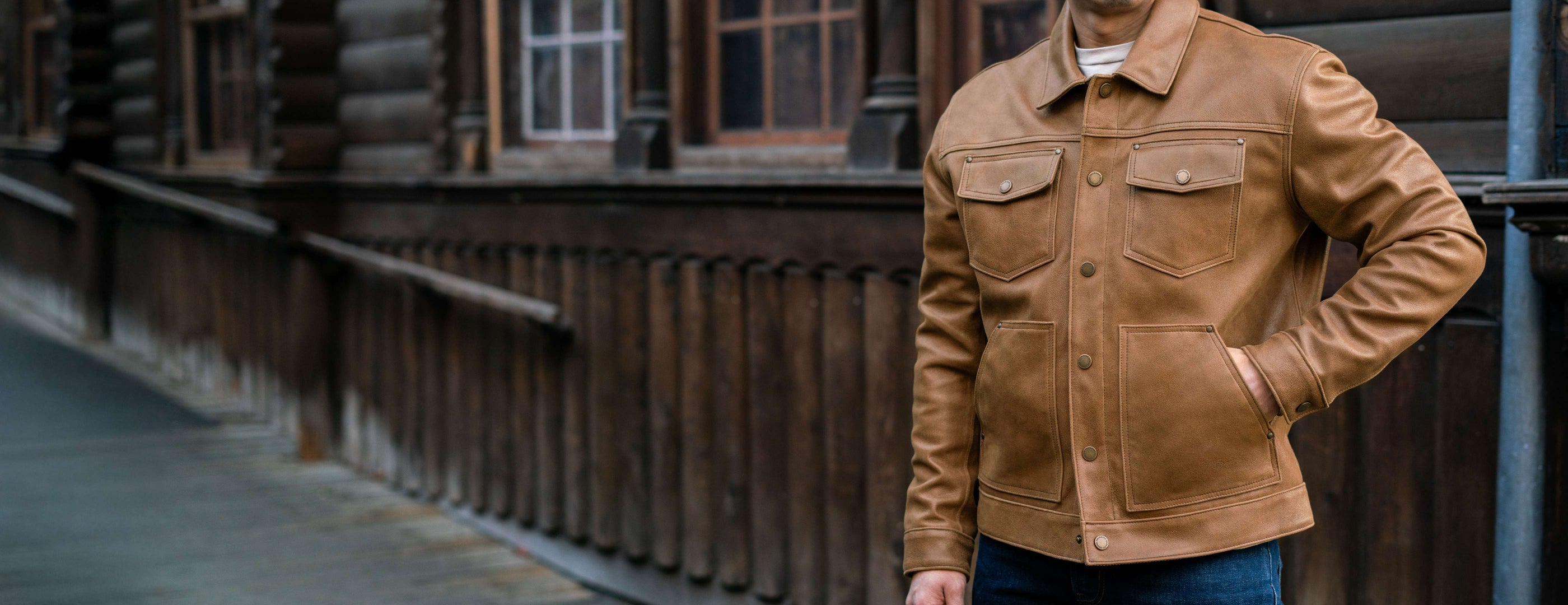Rust Color Rough Out Jacket Men's Roughout Cruiser Jacket In Tan