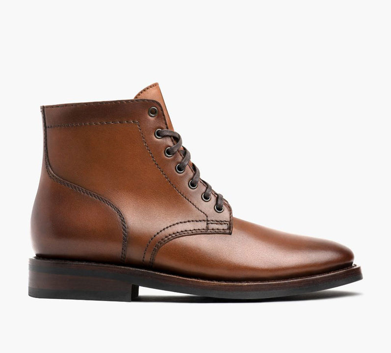 Men's President Lace-Up Boot in Brandy Leather Thursday Boot Company