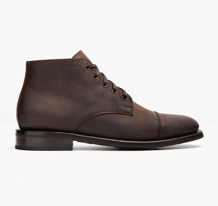 Men's Cadet Lace-Up Boot In Tobacco Brown Leather - Thursday