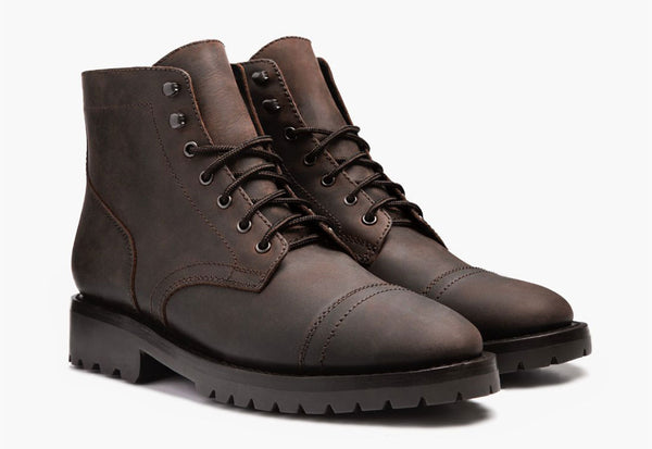 Men's Lug Sole Captain Lace-Up Boot In Tobacco - Thursday Boot Company