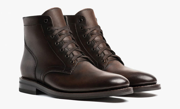 Men's President Lace-Up Boot In Black Coffee - Thursday Boot Company