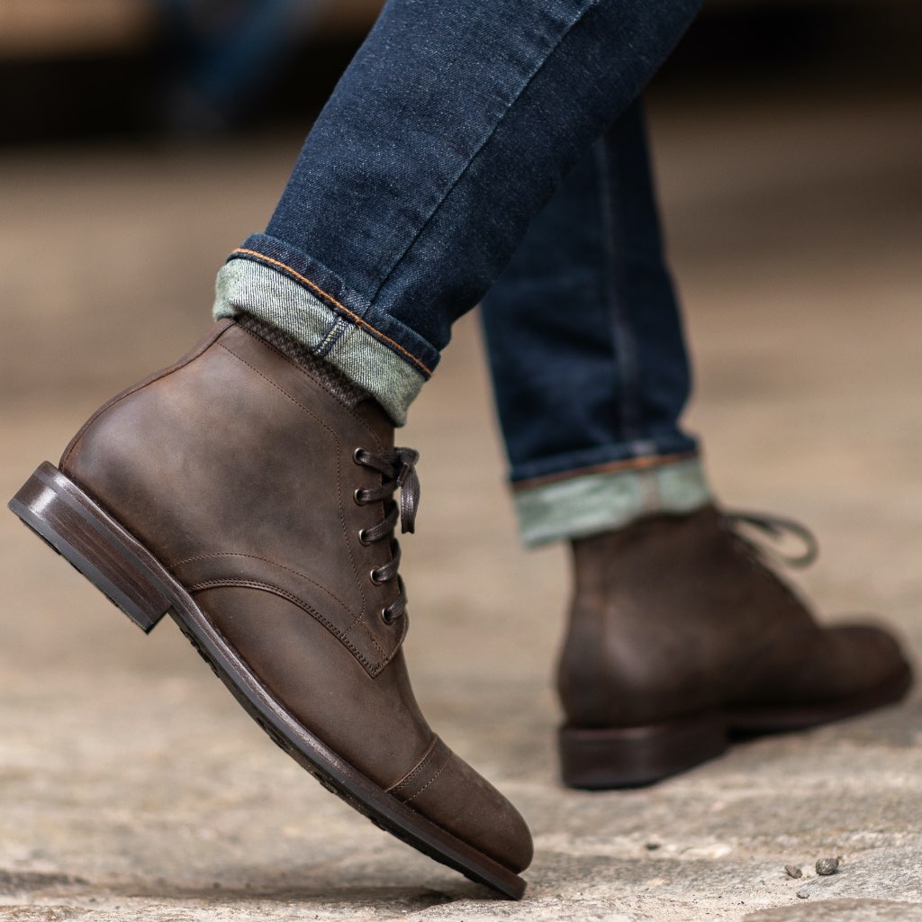 Thursday Boot Company Men's Tobacco Leather Cadet Lace-Up Size 9