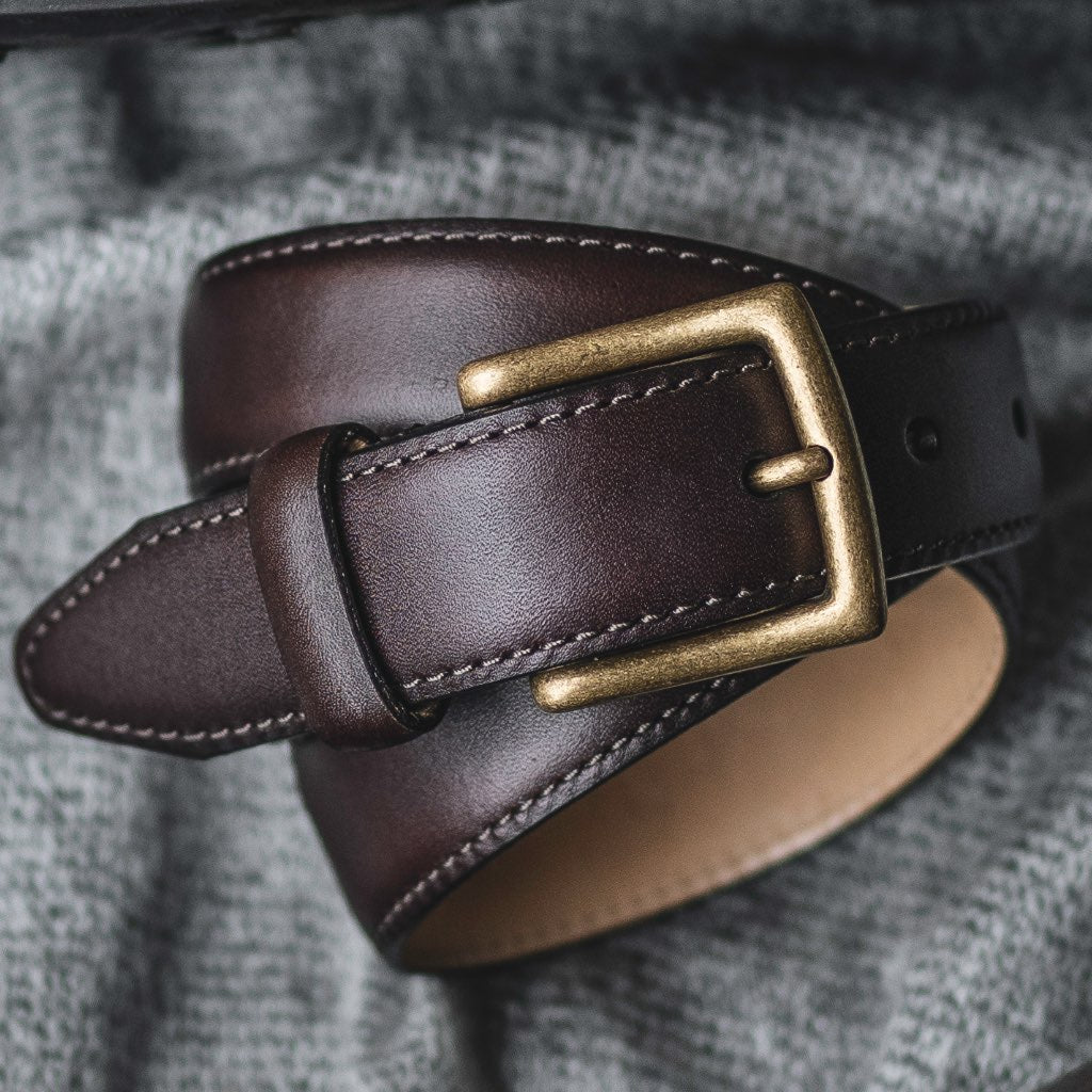New Men's Leather Belts Classic Business Buckle Leather Belts