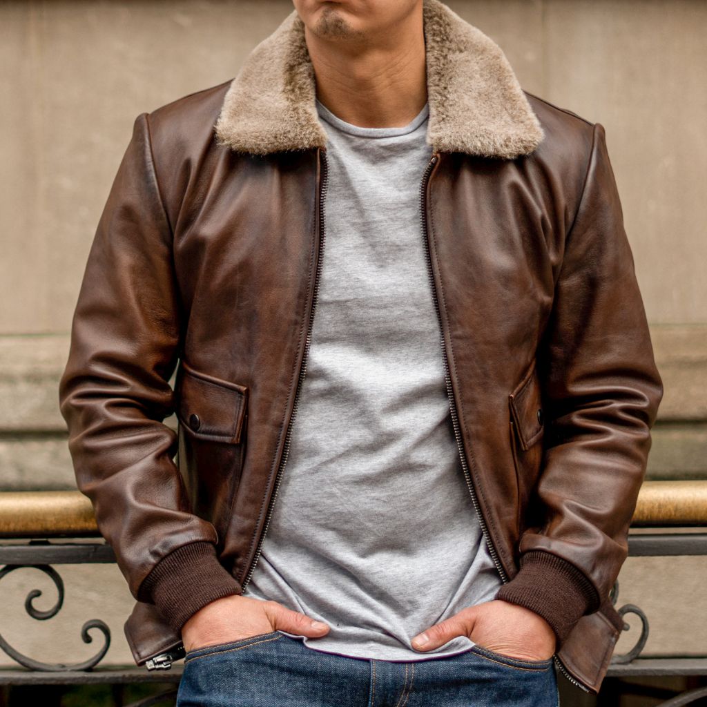 Men’s Flight Jacket In Rich Brown ‘Anejo’ Leather - Thursday Boots