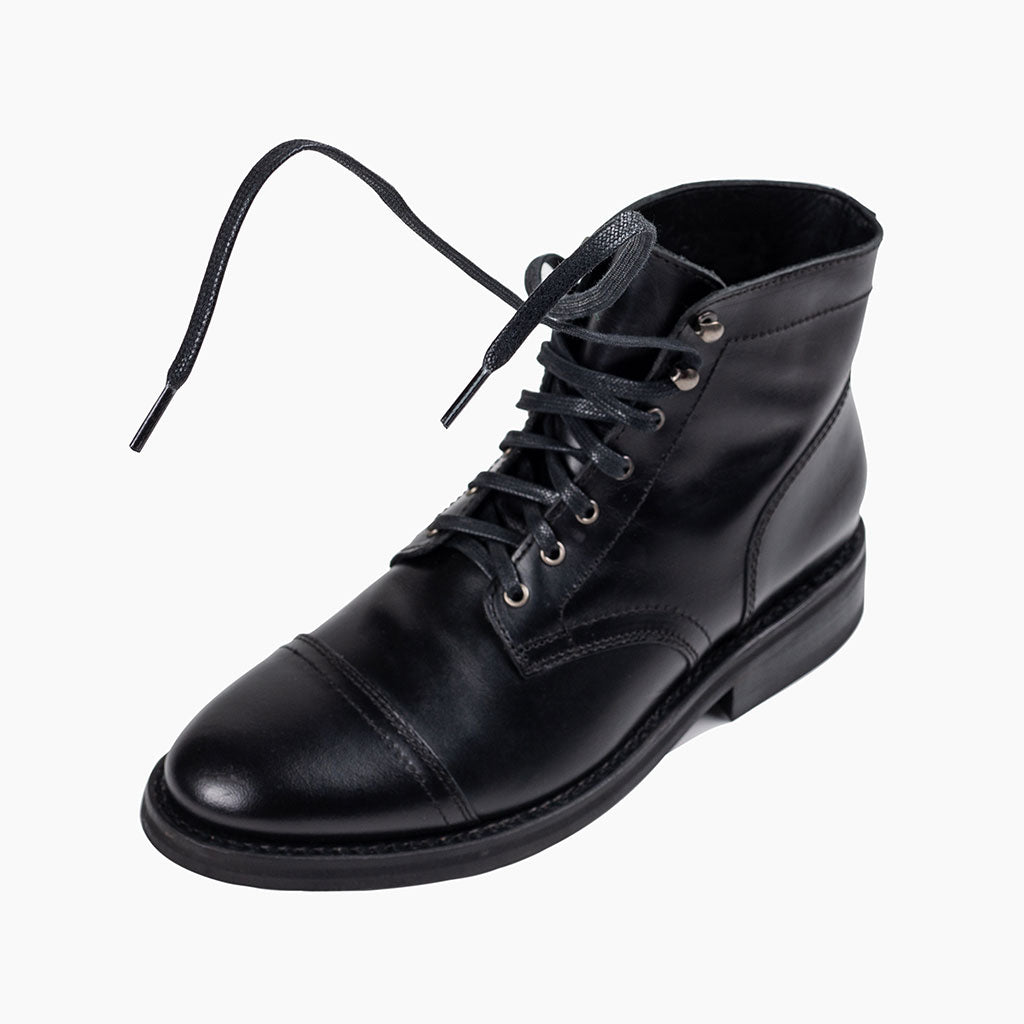 dress boot laces Thursday Boot Company Men's Black Flat Wax Laces Laces Boot OS