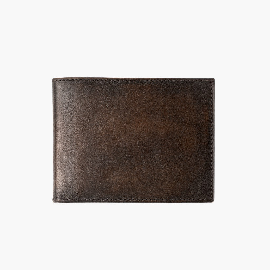 Minimalist Leather Bifold Wallet in Black Coffee - Thursday