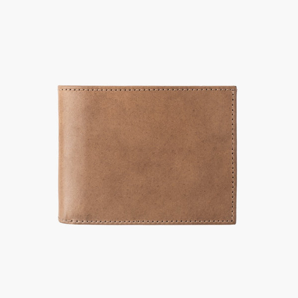 Minimalist Leather Bifold Wallet in Natural Chromexcel - Thursday