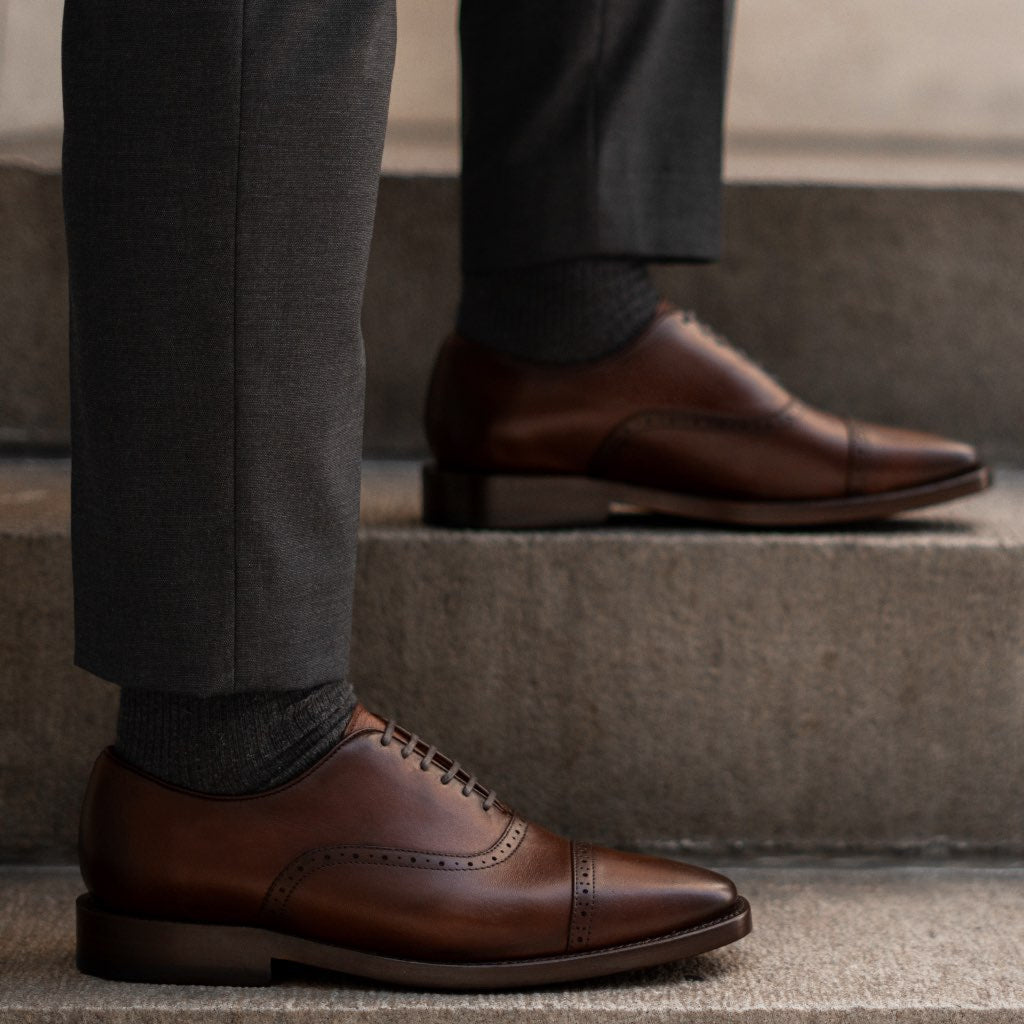 coffee brown dress shoes Coffee Brown - The Cap-Toe main image 0