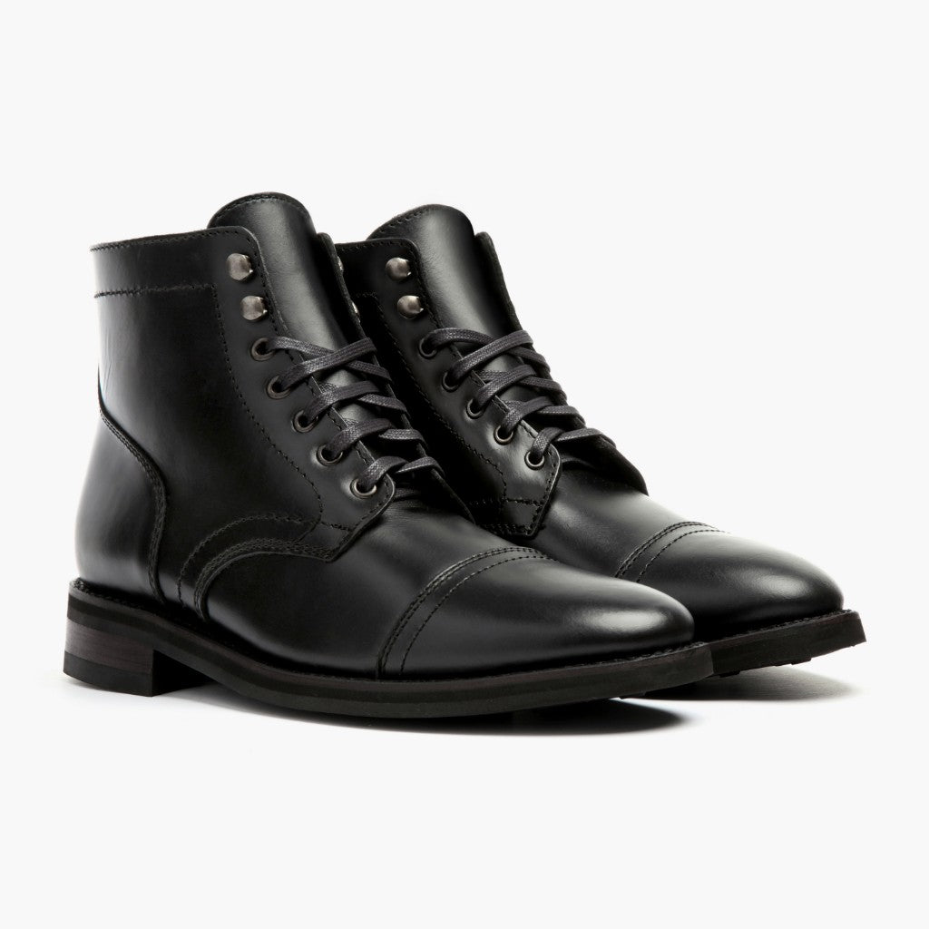 Men’s Captain Lace-Up Boot In Black - Thursday Boot Company