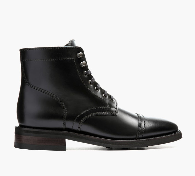 Men's Captain Lace-Up Boot In Black - Thursday Boot Company