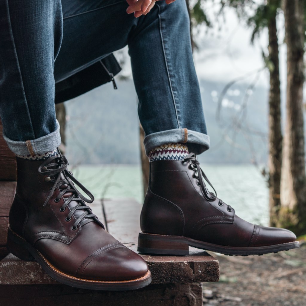 Men's Captain Lace-Up Boot In Brown Leather - Thursday