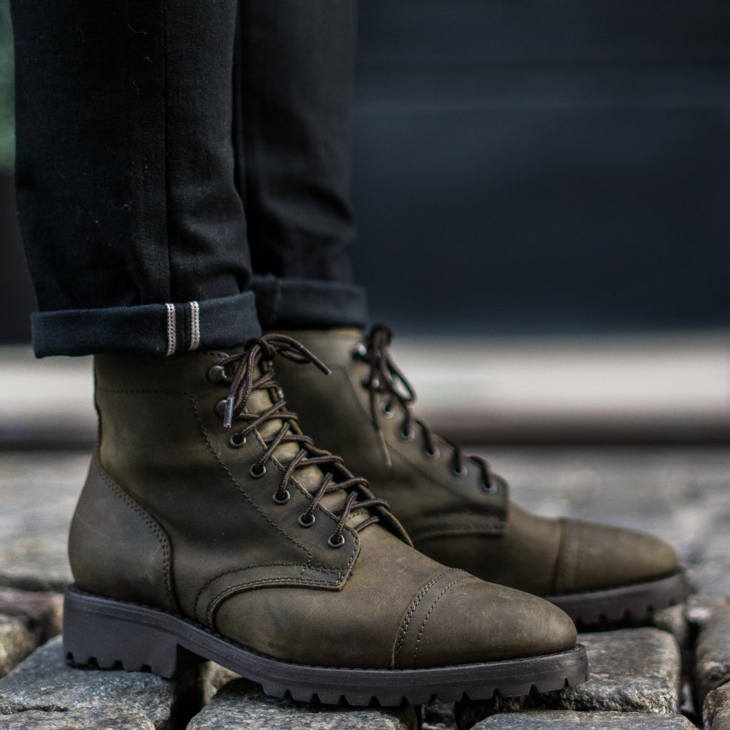 Women’s Captain Thursday Boot Co Lace-Up Boot In Dark Olive Suede Size 8 Buy Thursday Boot Company Captain Women main image 4