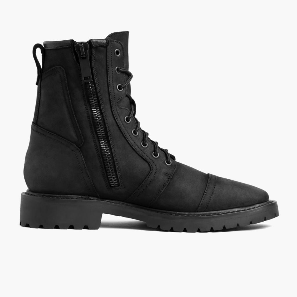 Men's Casa Moto Zip-Up Boot in Black Matte Leather Thursday Boots
