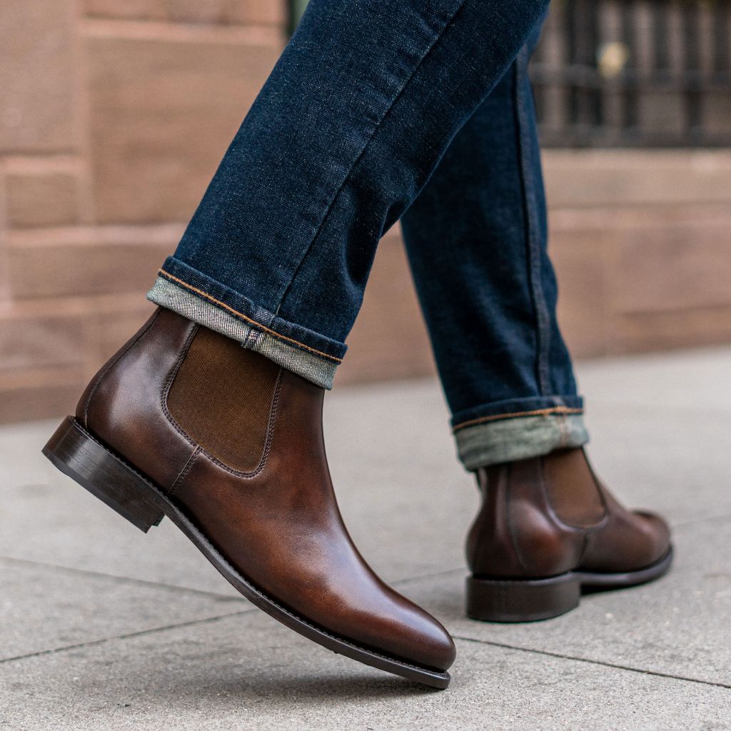 Mahogany chelsea sale boots