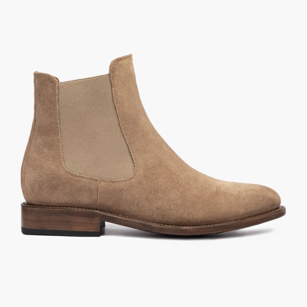 Men's Cavalier Chelsea Boot In Sandstone Tan Suede Thursday Boots