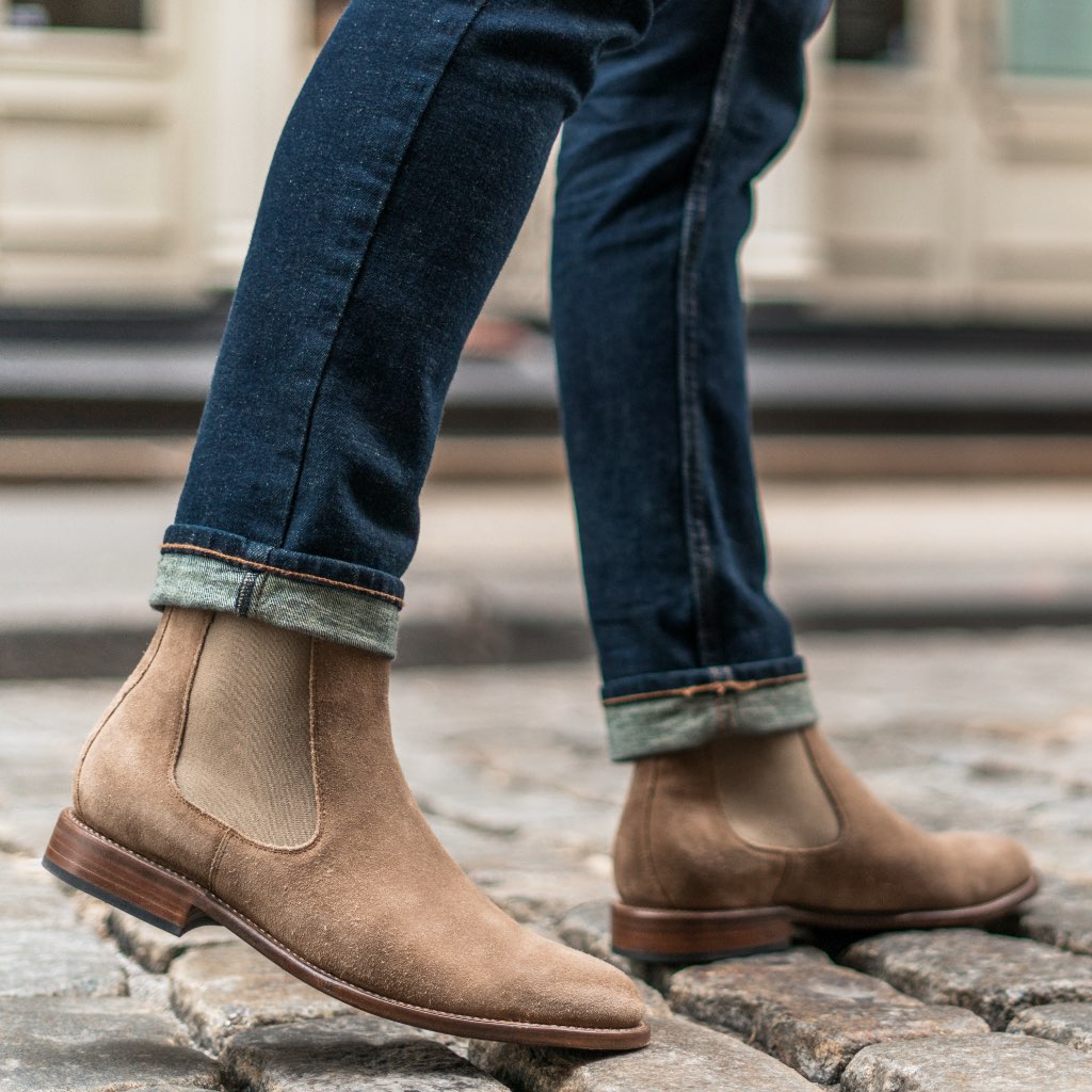 Cavalier Chelsea Boot In Sandstone Suede - Thursday Boots