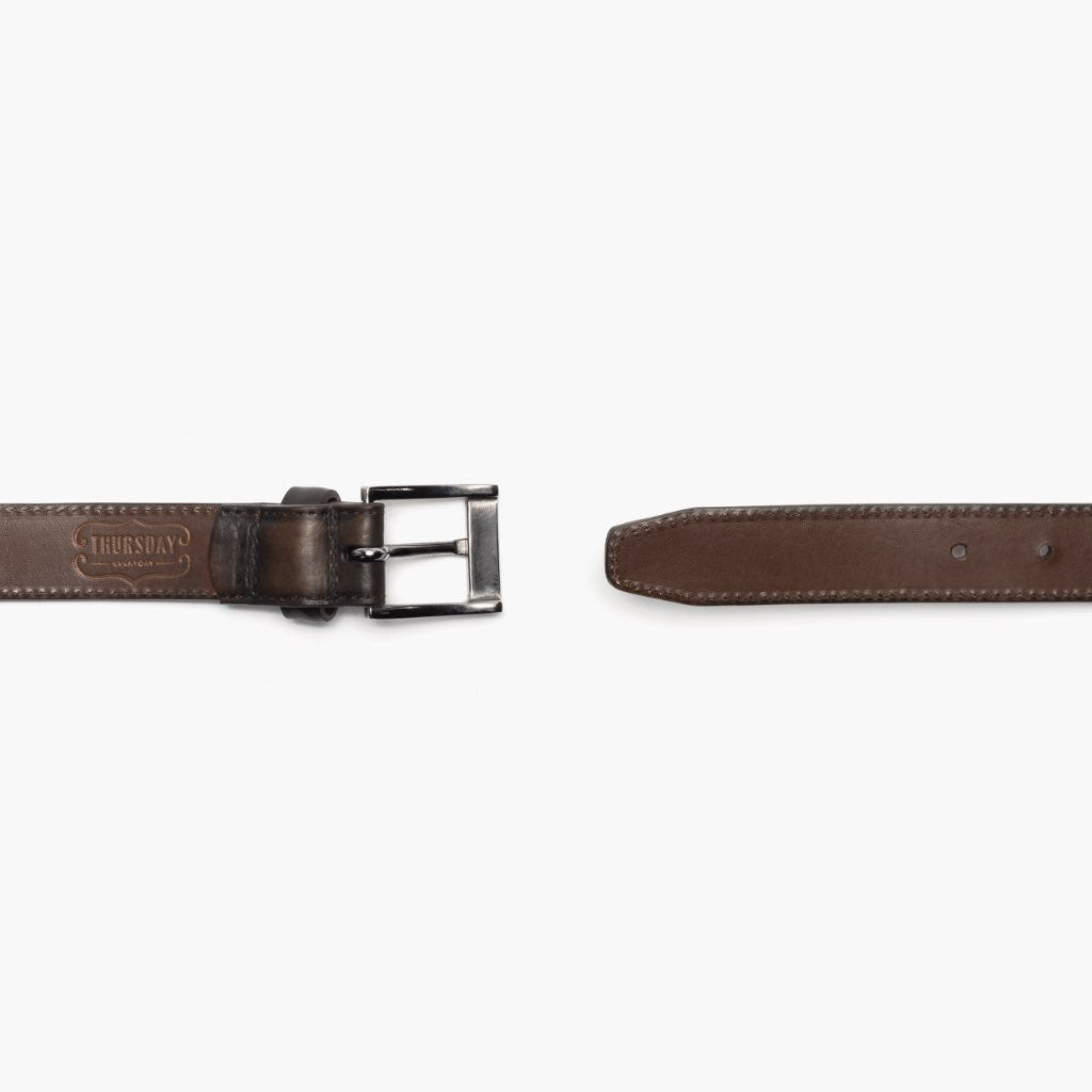 Men's Classic Leather Belt In Brandy - Thursday Boot Company