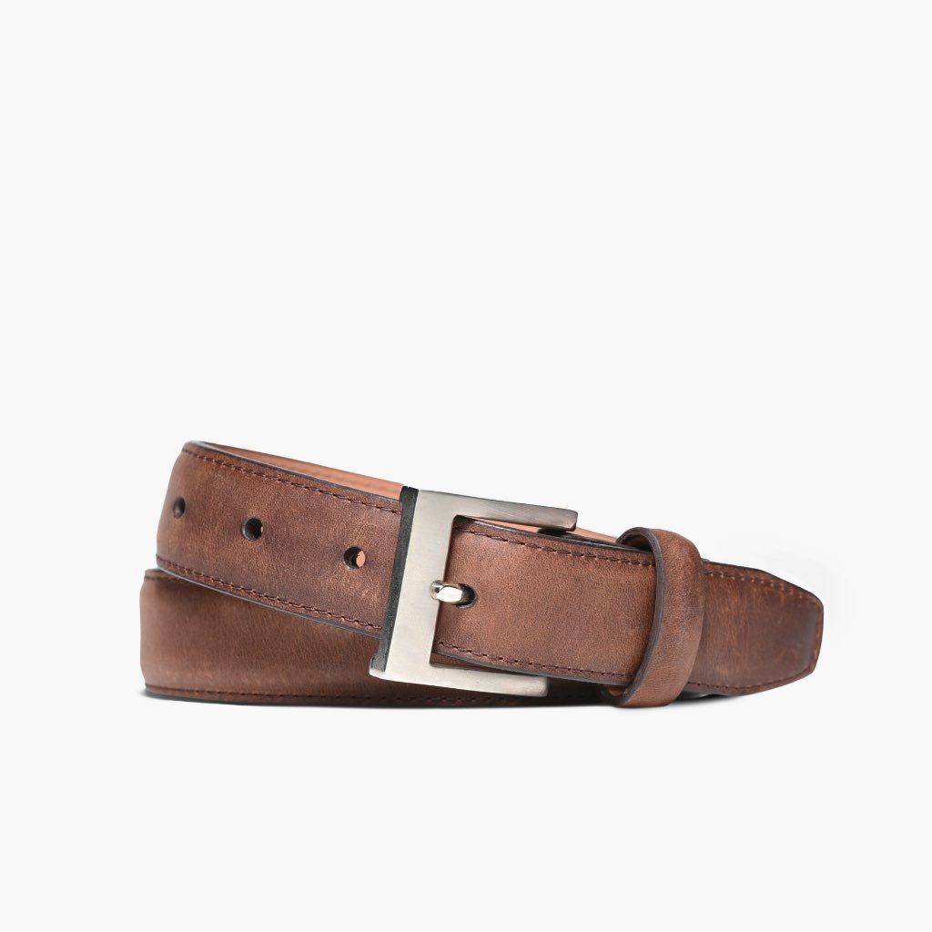 Men's Heritage Leather Belt In Tobacco Brown - Thursday Boot Company