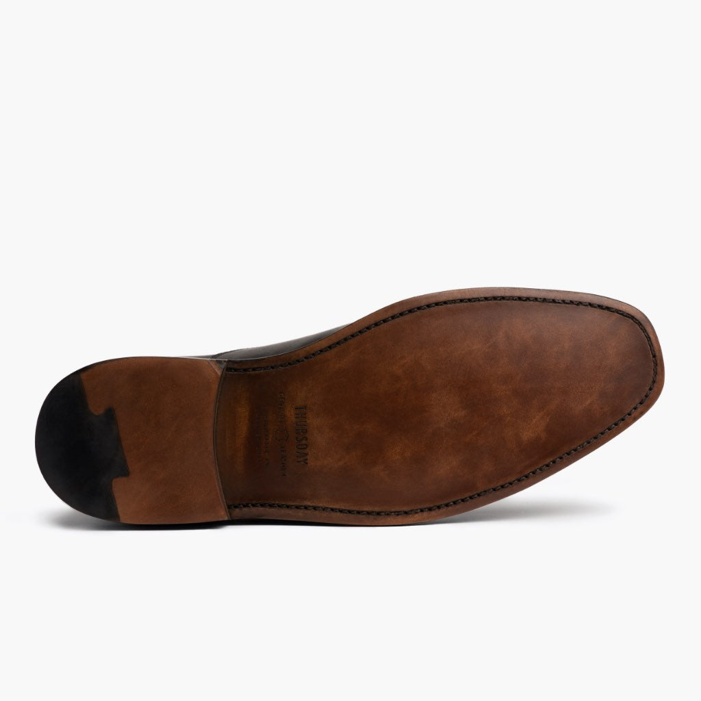 knee length dresses for ladies The Imperial Black & Gold Leather Men Dress Shoe [EU-46 & US-13] main image 1