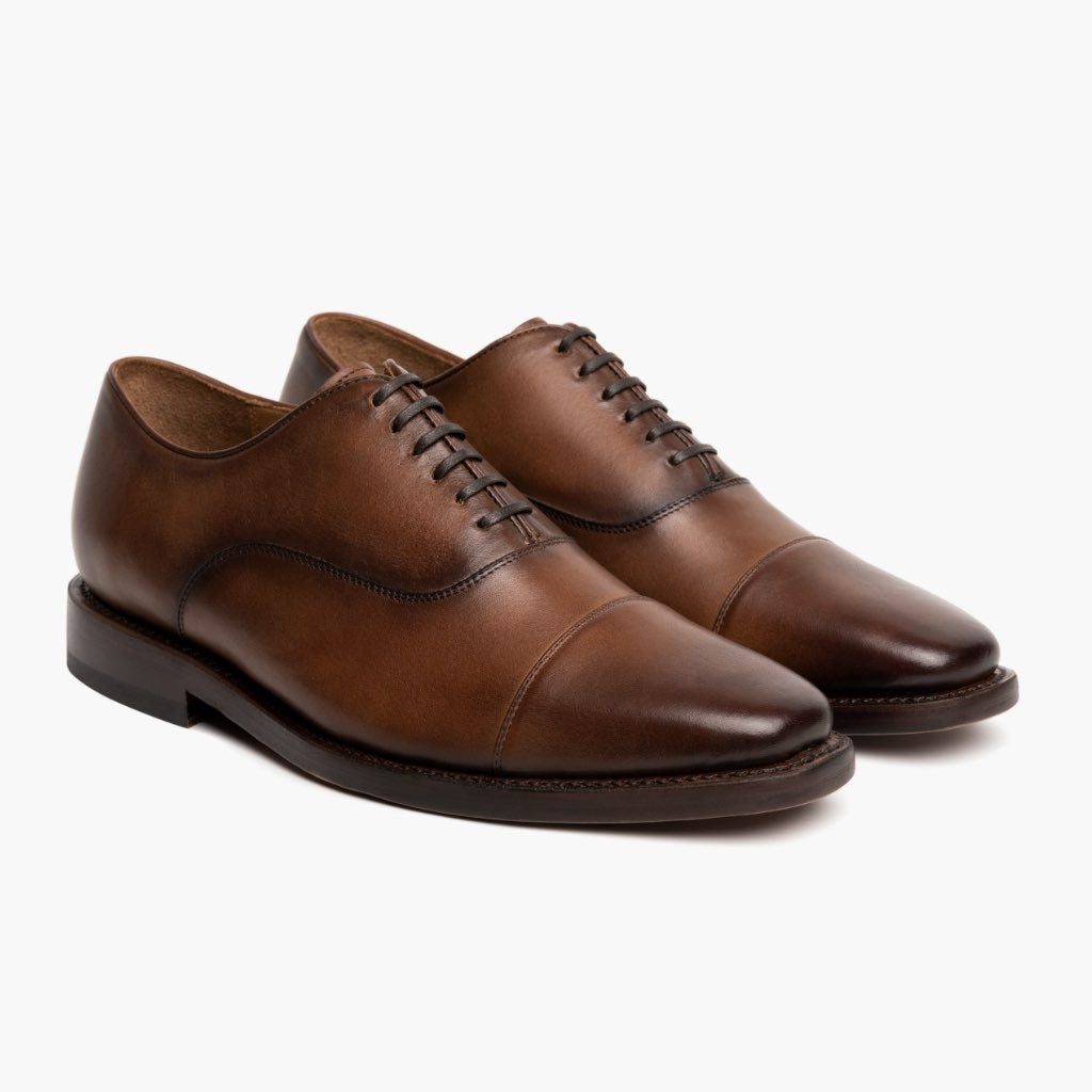 Cognac Derby Shoes - Luxury Leather Footwear 6.5