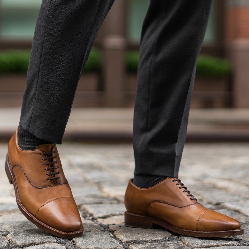 Men's Executive Cap Toe In Chestnut Tan Leather - Thursday Boots