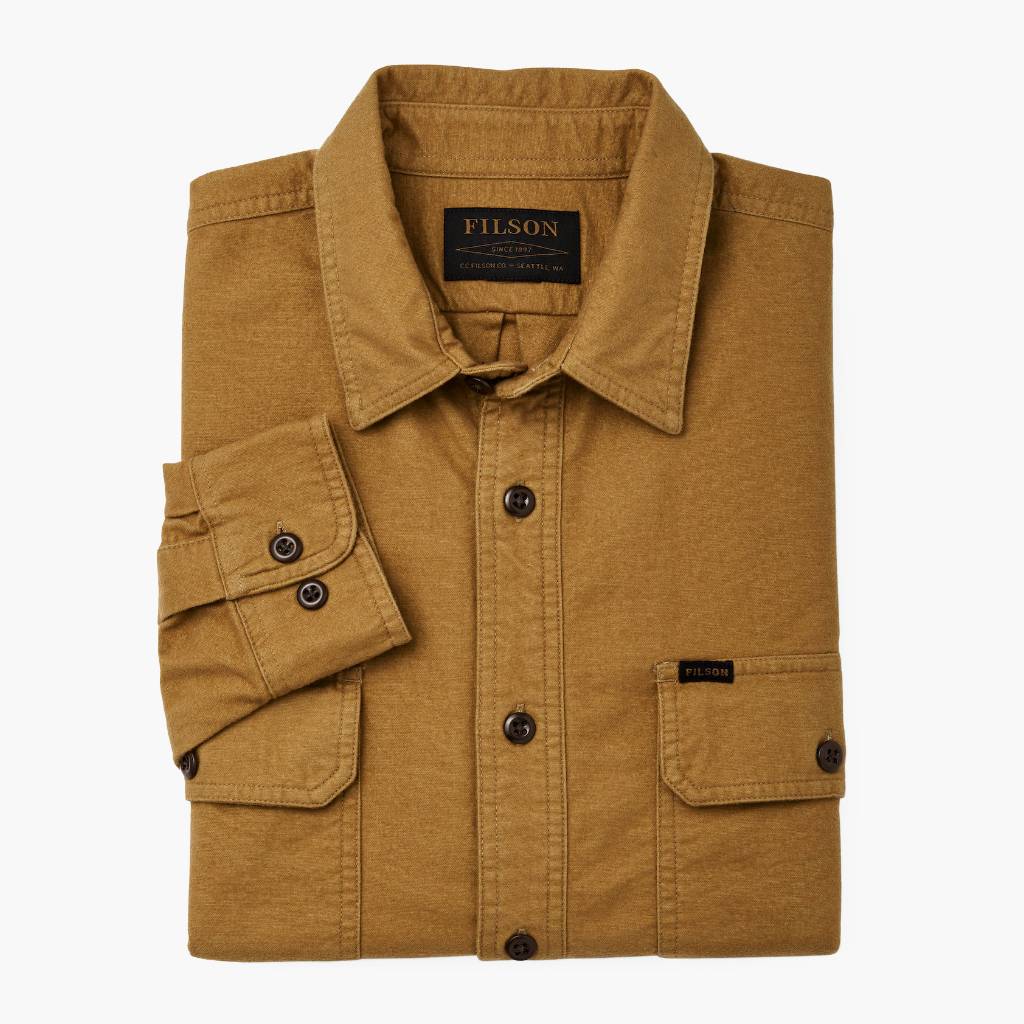 tan dress shirt Filson Field Flannel Shirt in Tan Nubuck