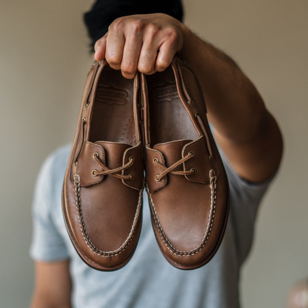 Thursday Brown Leather Lace Up Loafers sz 10 EUC Men main image 3