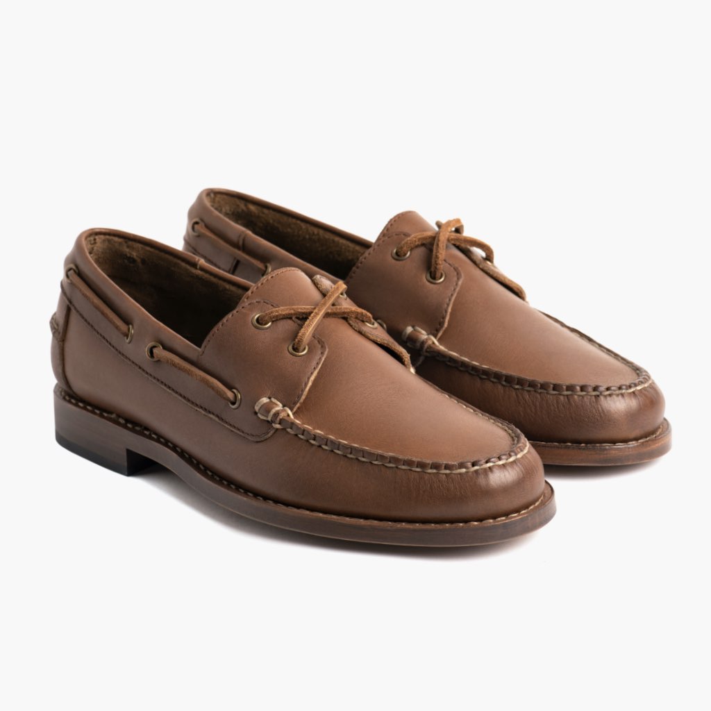 【新品】SOPHNET. LEATHER BOAT SHOES 8H Men's Handsewn Loafer In Tan 'Hickory' Leather - Thursday Boot Company