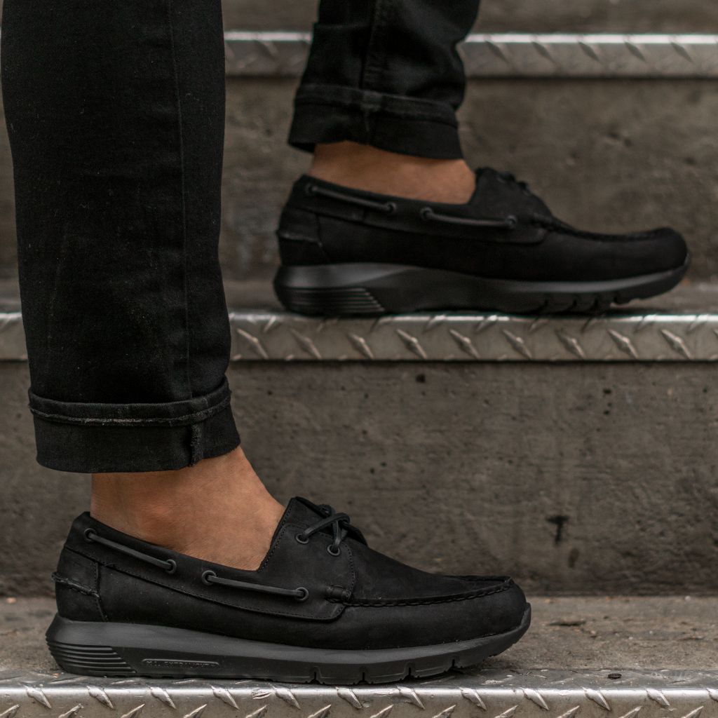 Thursday Boot Co Handsewn Top Sider Leather Shoes Sz 12 Black Men main image 3