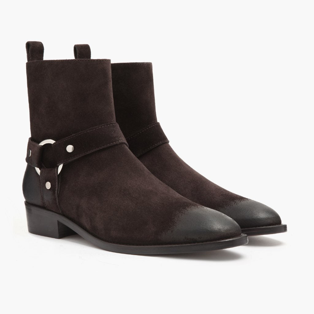 Harness Dark Brown Suede