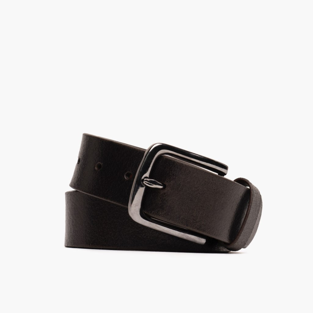 Men's Classic Leather Belt In Black Coffee - Thursday Boot Company