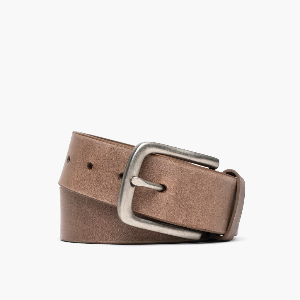 Marino Avenue Men’s Genuine Leather Belt, Classic Jean Style, 1.5 inch Width - Walnut - 38, Brown