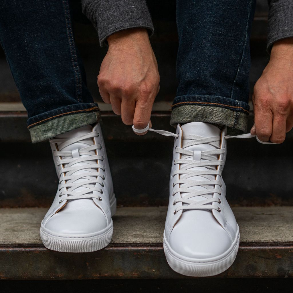 arabisk protestantiske klynke Men's Premier High Top Sneaker In White - Thursday Boot Company