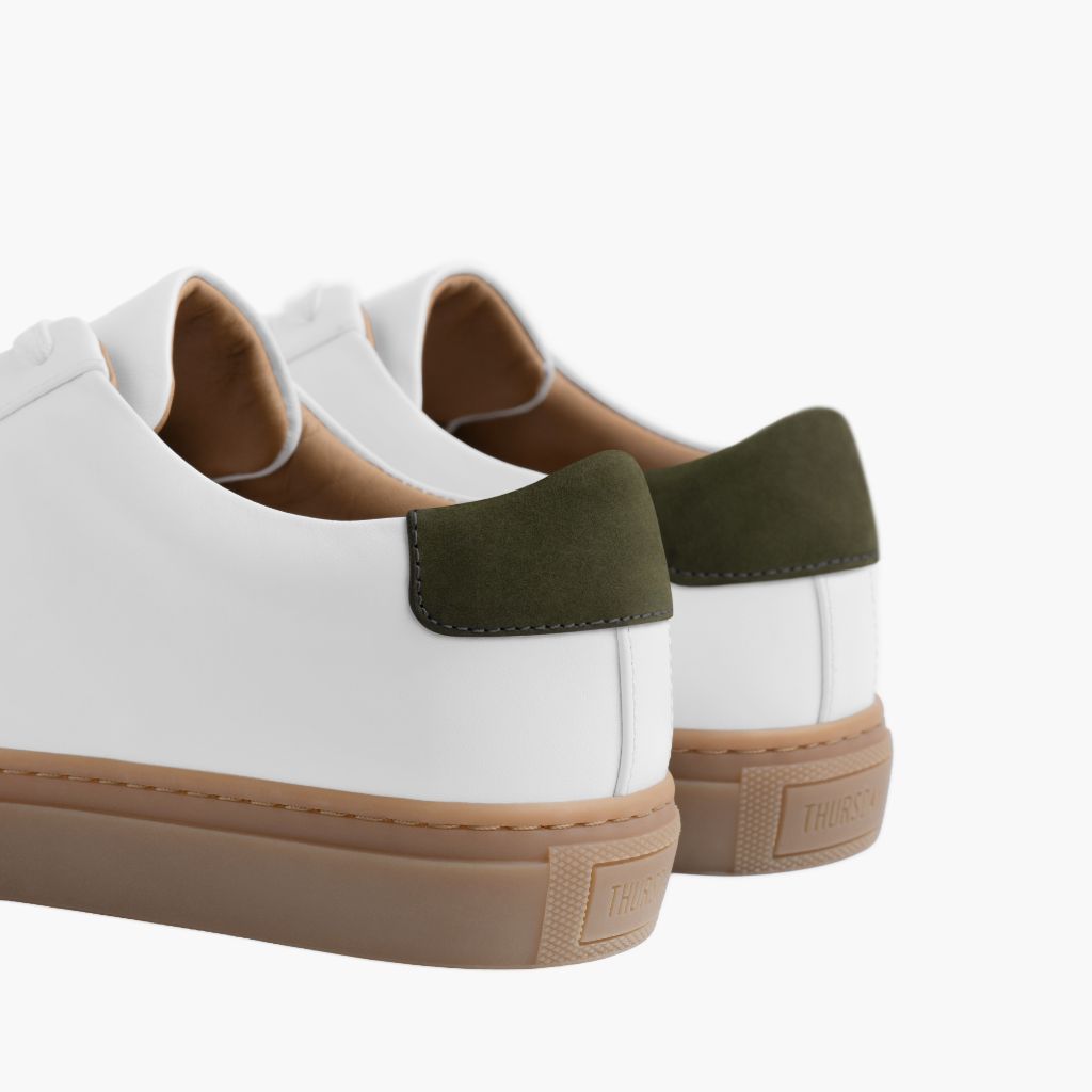 Men's white and green shoes Clearance