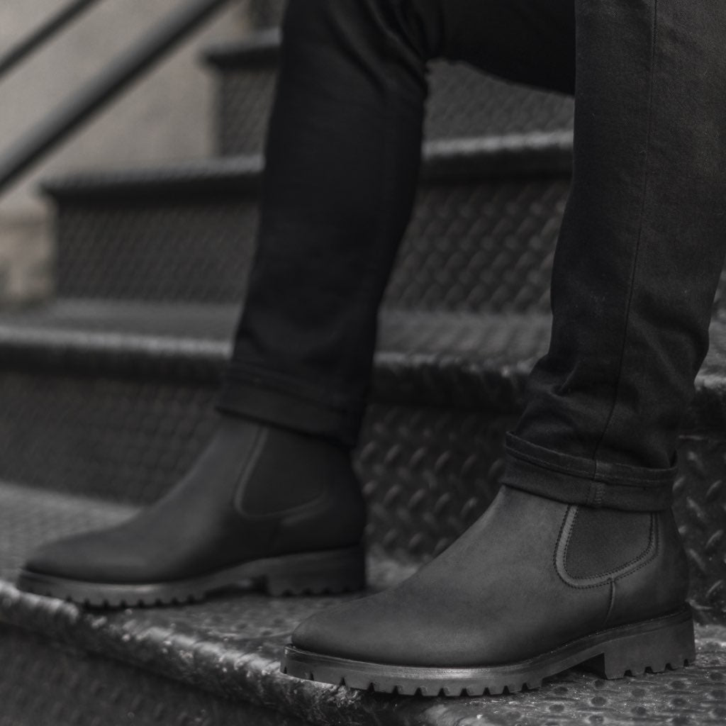 Men's Legend Chelsea Boot In Black Matte Thursday Boot Company - Main Image