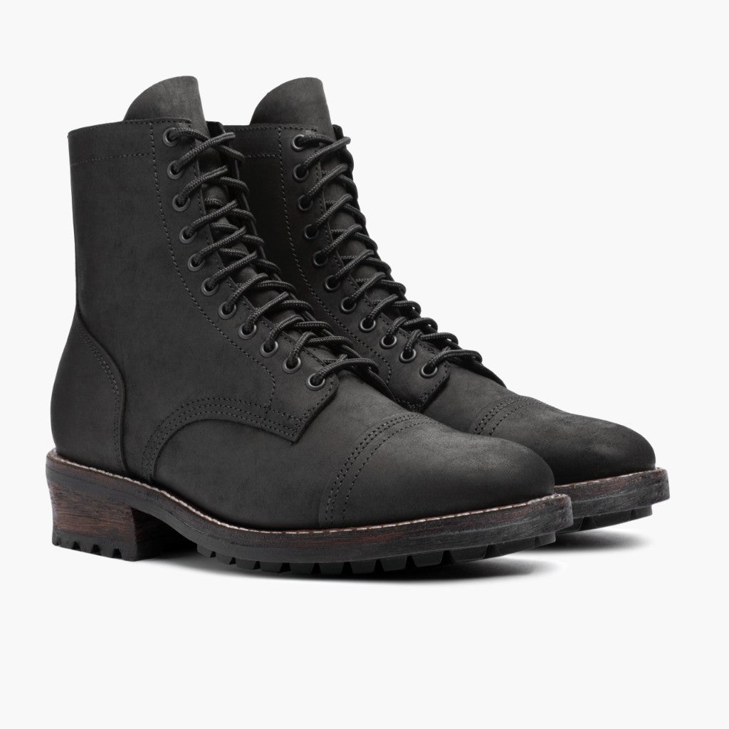 Men's Logger Lace-Up Boot In Black Matte - Thursday Boot Company