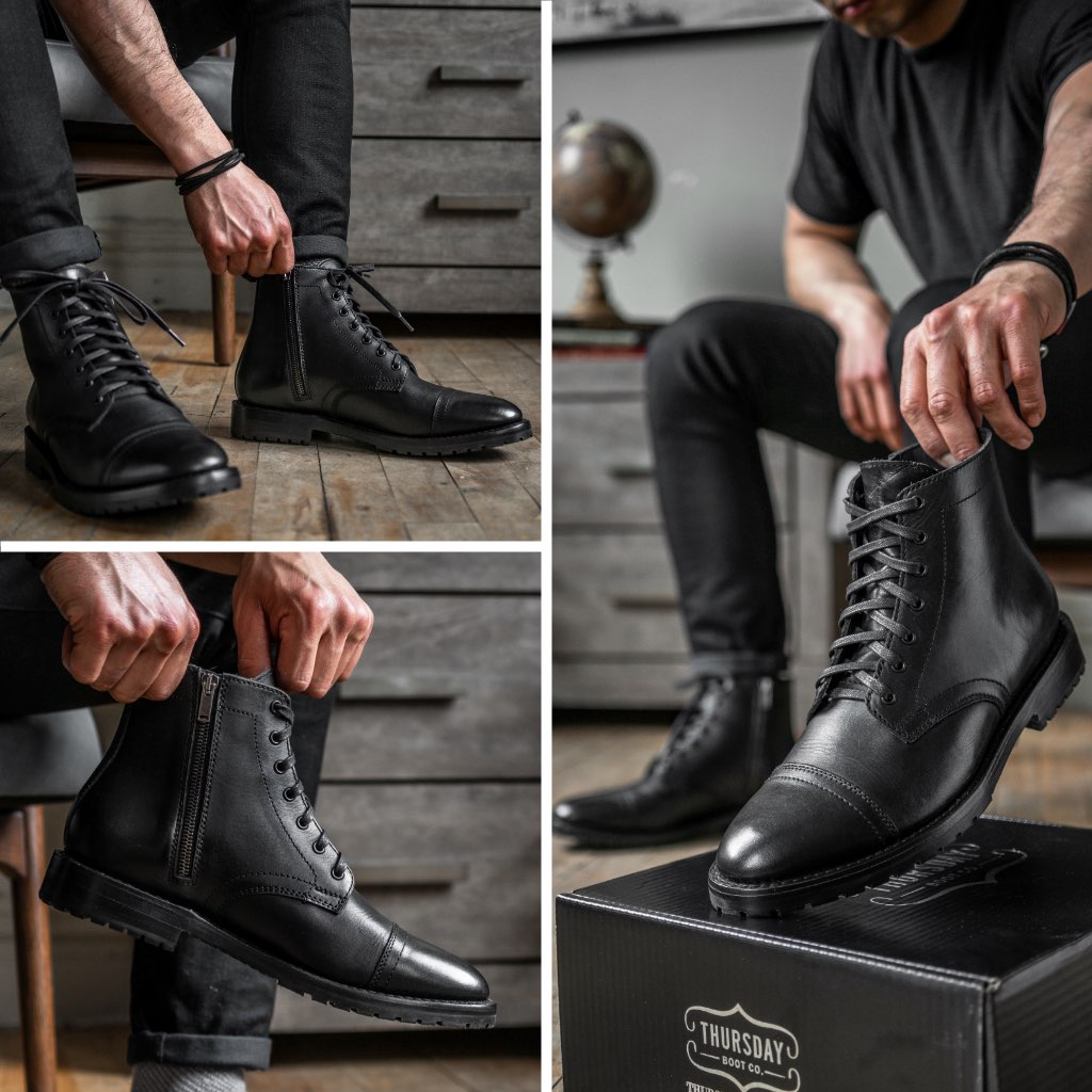 Next mens black boots Clearance