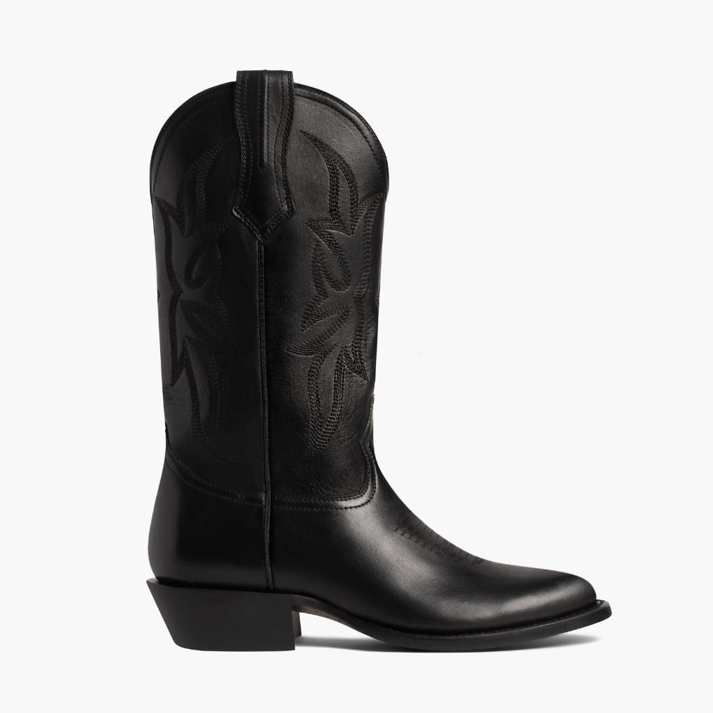 Men's Maverick Cowboy Boot In Black Leather