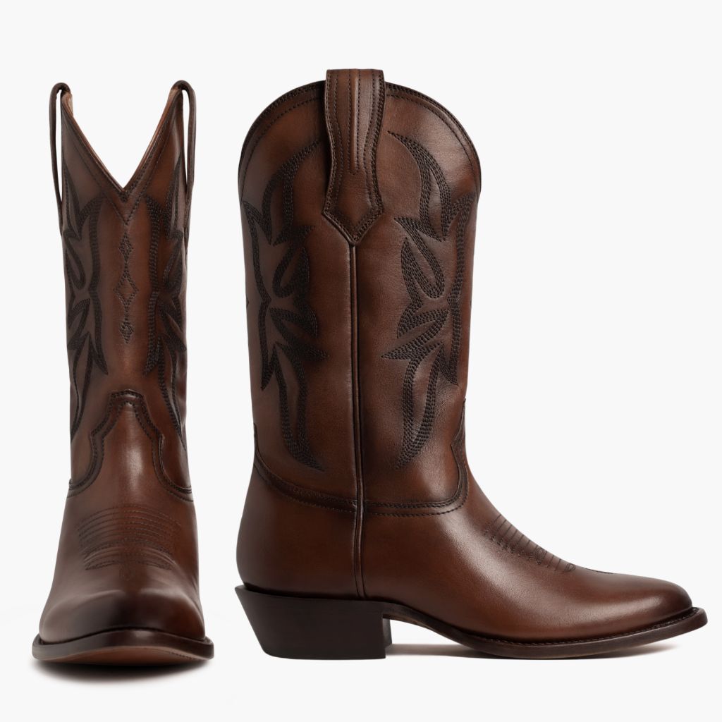 ?? NWT Size 12 Men’s All Leather Cowboy Boots Color Cognac, New Never Worn Men main image 4