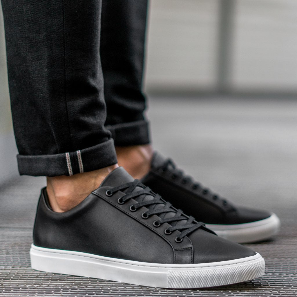 Men's Premier Low Top In Black Leather - Thursday Boot Company