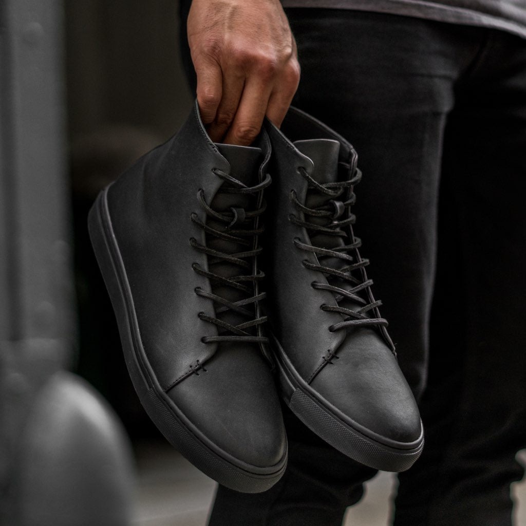 Leather high cut shoes Clearance