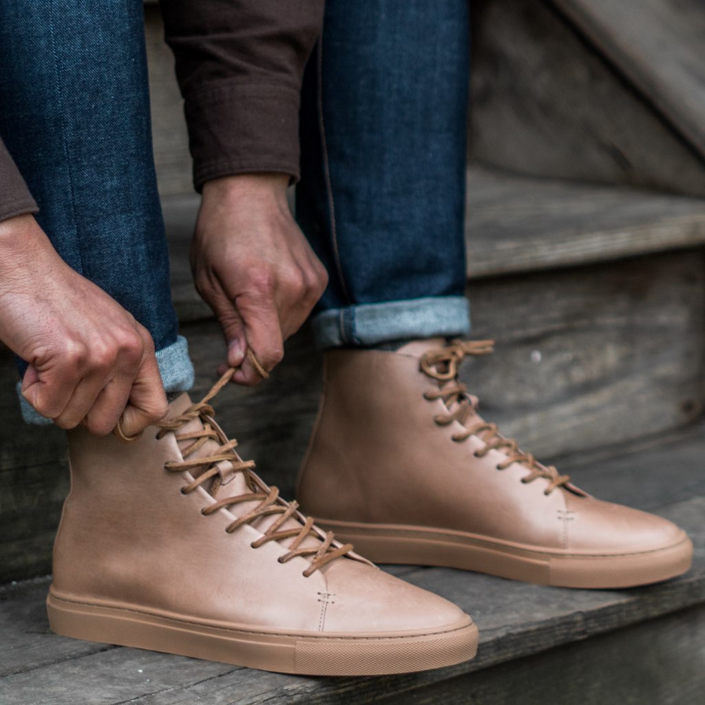 Men's Premier High Top Sneaker In Natural - Thursday Boot Company