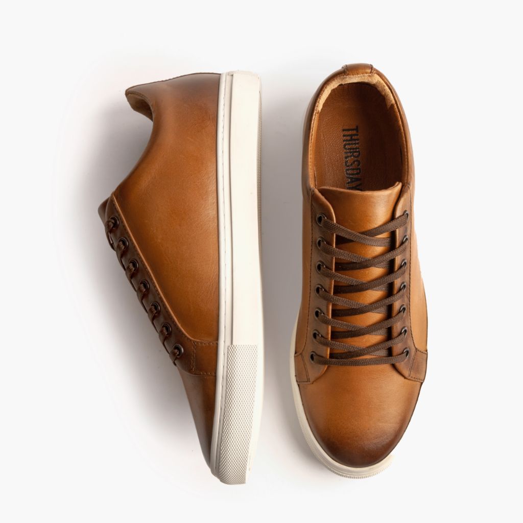 Men's Premier Low Top In Toffee Tan Leather - Thursday Boots
