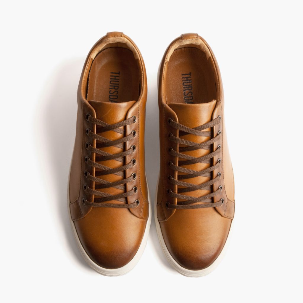 Men's Leather Premier Low Top In Natural Vachetta Leather - Thursday